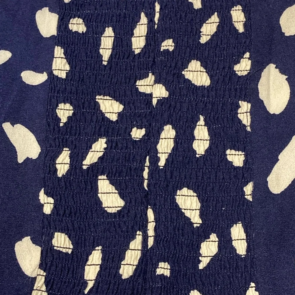 NWT Reformation Lupe Navy Splatter Print Top - Sz 8 - Picture 6 of 10